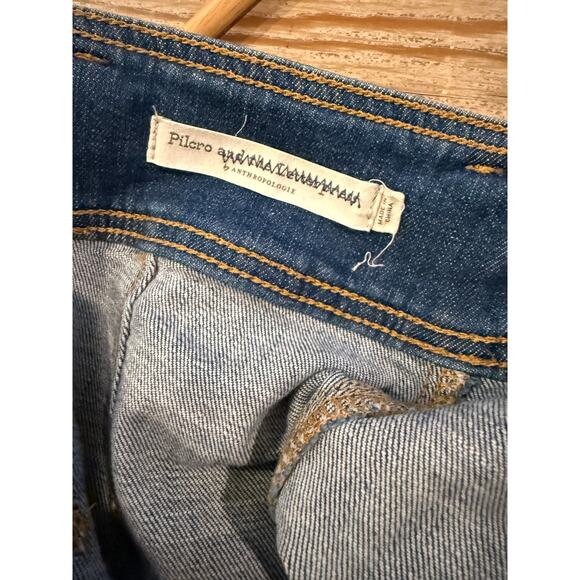 Anthropologie Pilcro & The Letterpress High Rise Cropped Flare Denim Jeans  28 - Picture 9 of 10
